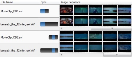 search split movies into multiple CDs, and show synchronized timeline thumbnails